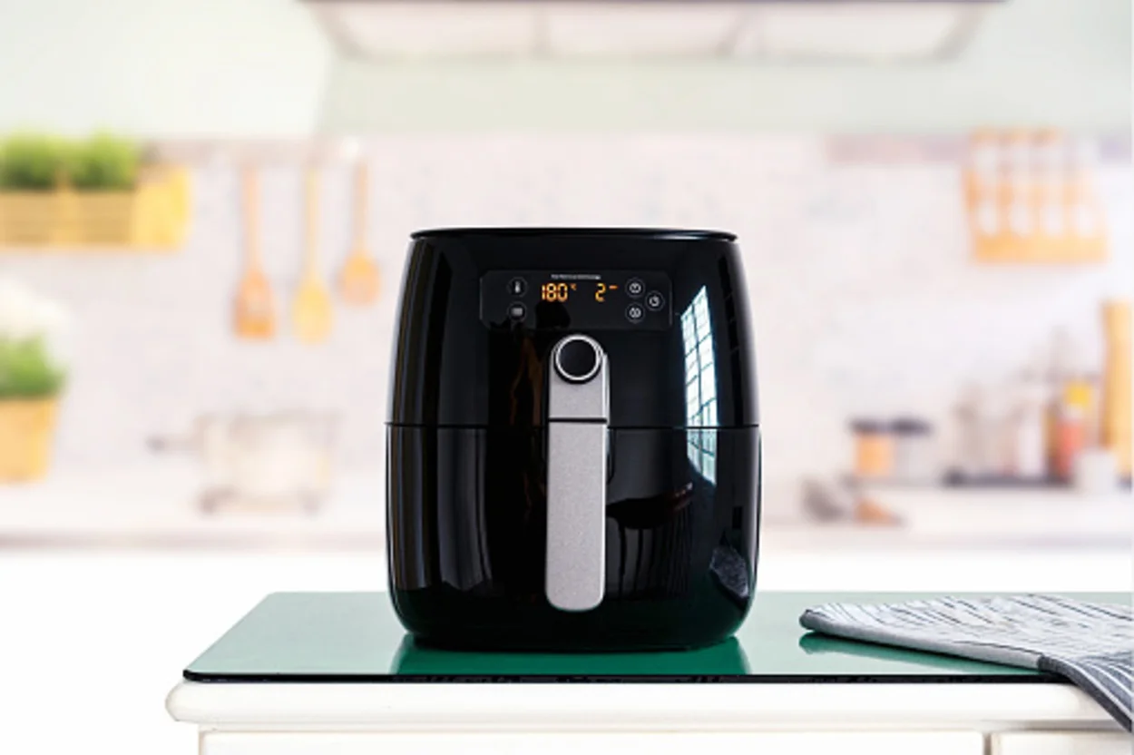 an air fryer placed on countertop