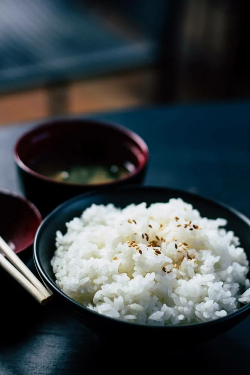 A Bowl of rice is a quick dish to make. 