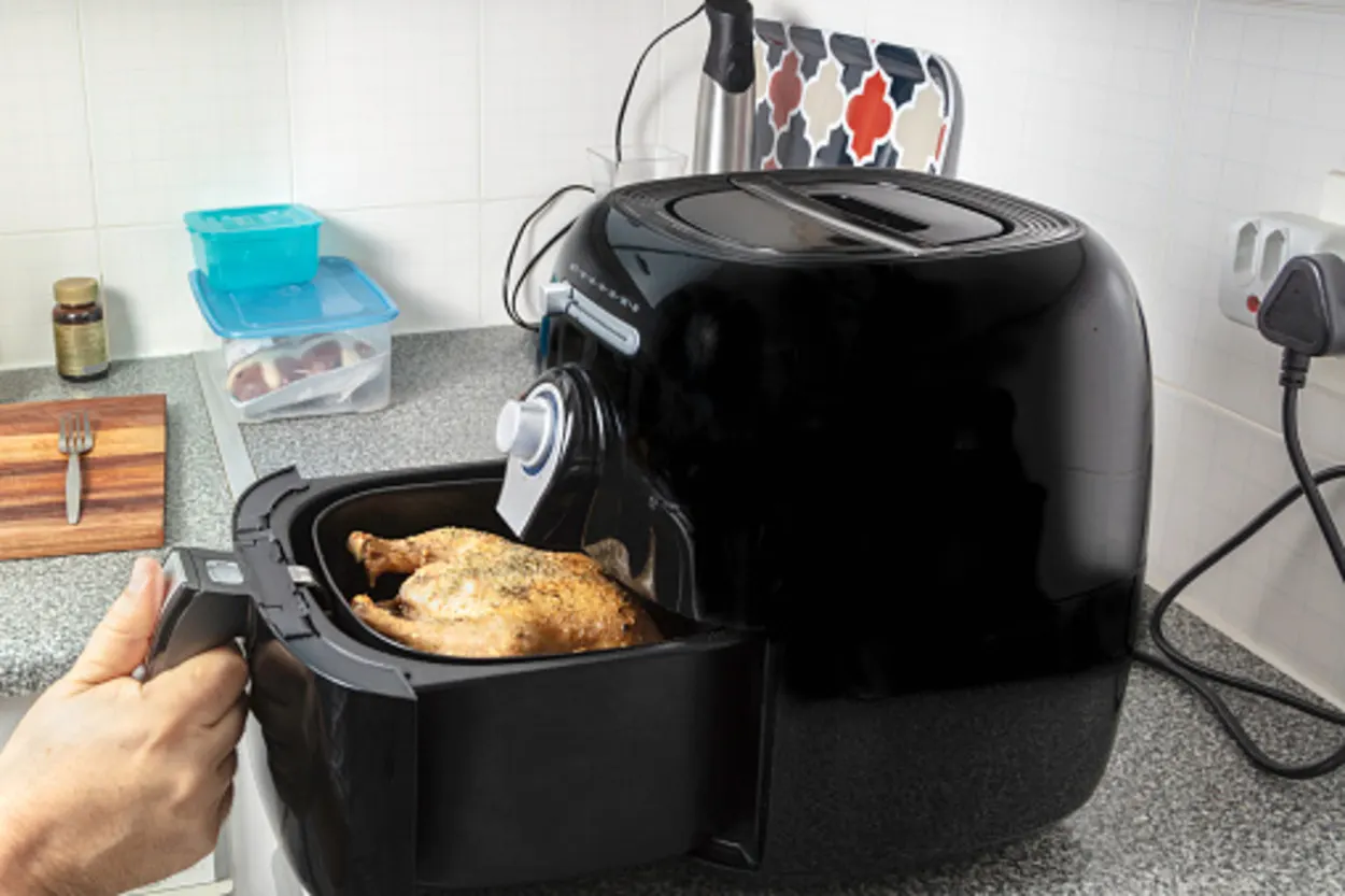 cooking a roasted chicken in air fryer