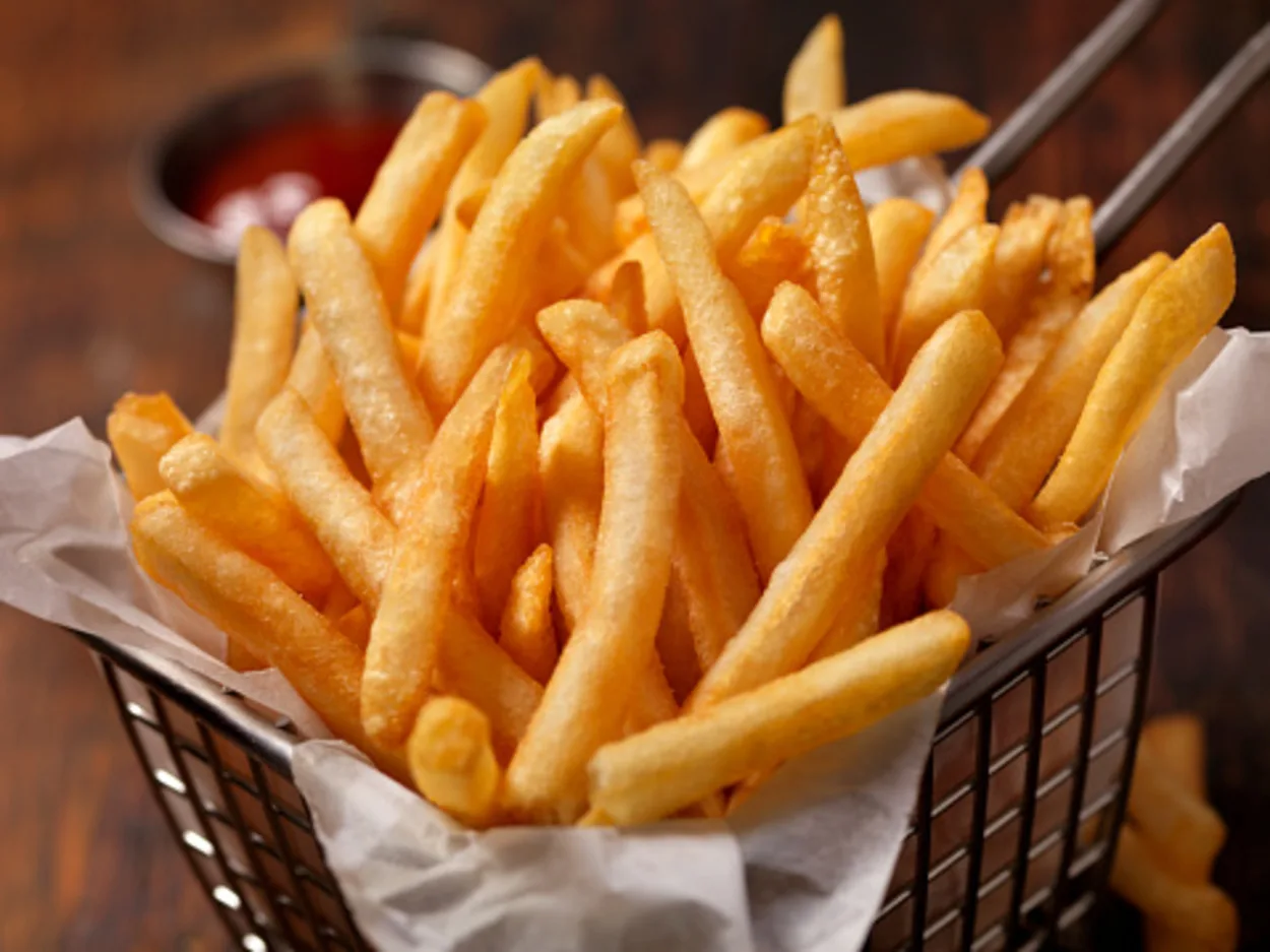 fries in a bucket