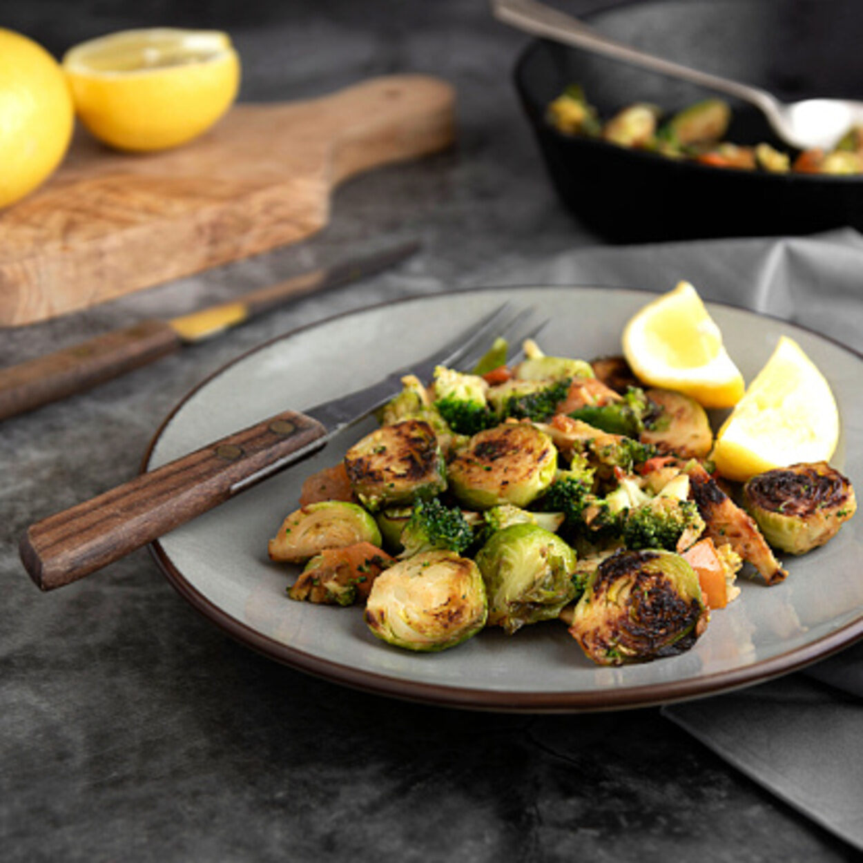 Brussel sprouts with mashed potatoes