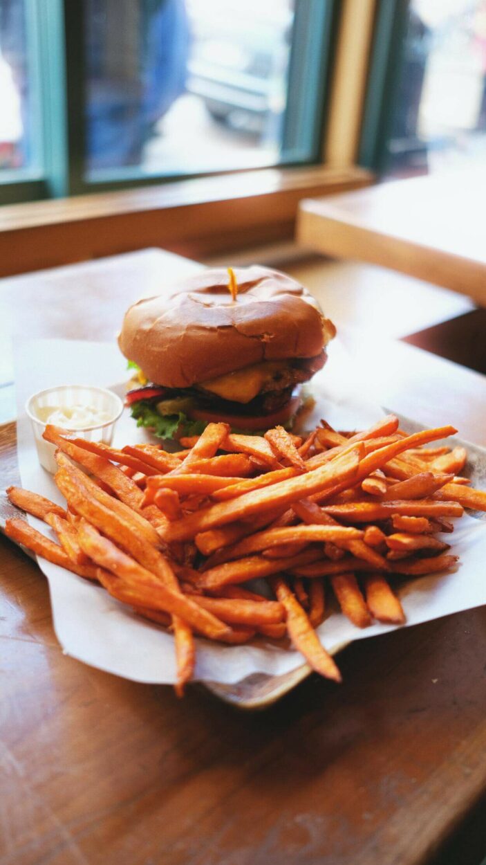 Frozen sweet potato fries is a perfect side dish to burgers