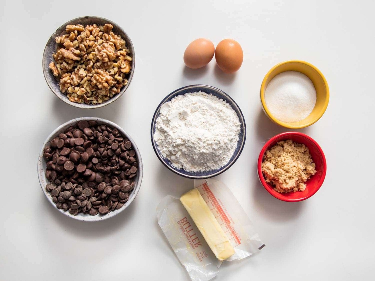 Ingredients for making butter cookies in an air fryer 