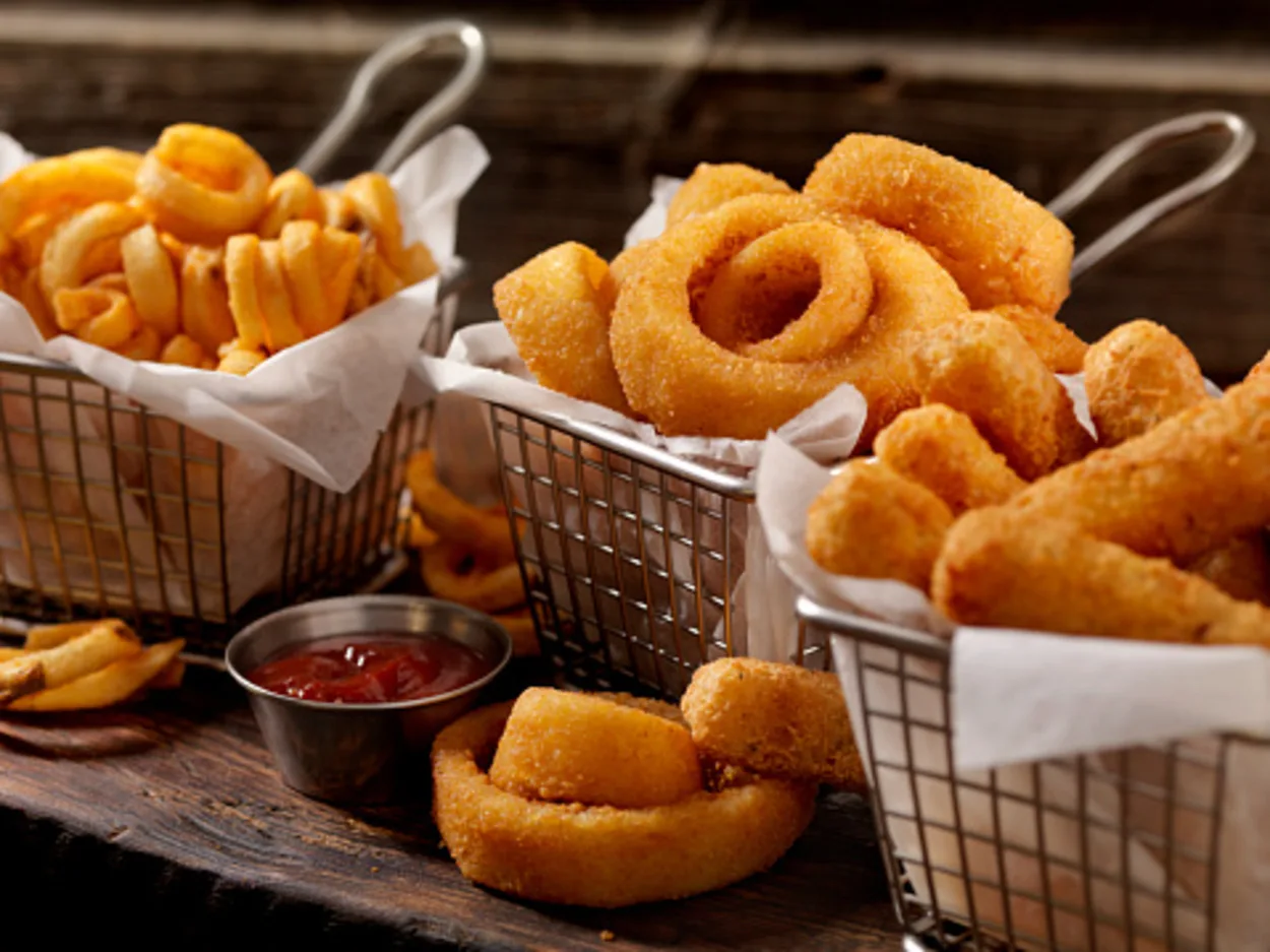 A Basket of onion rings