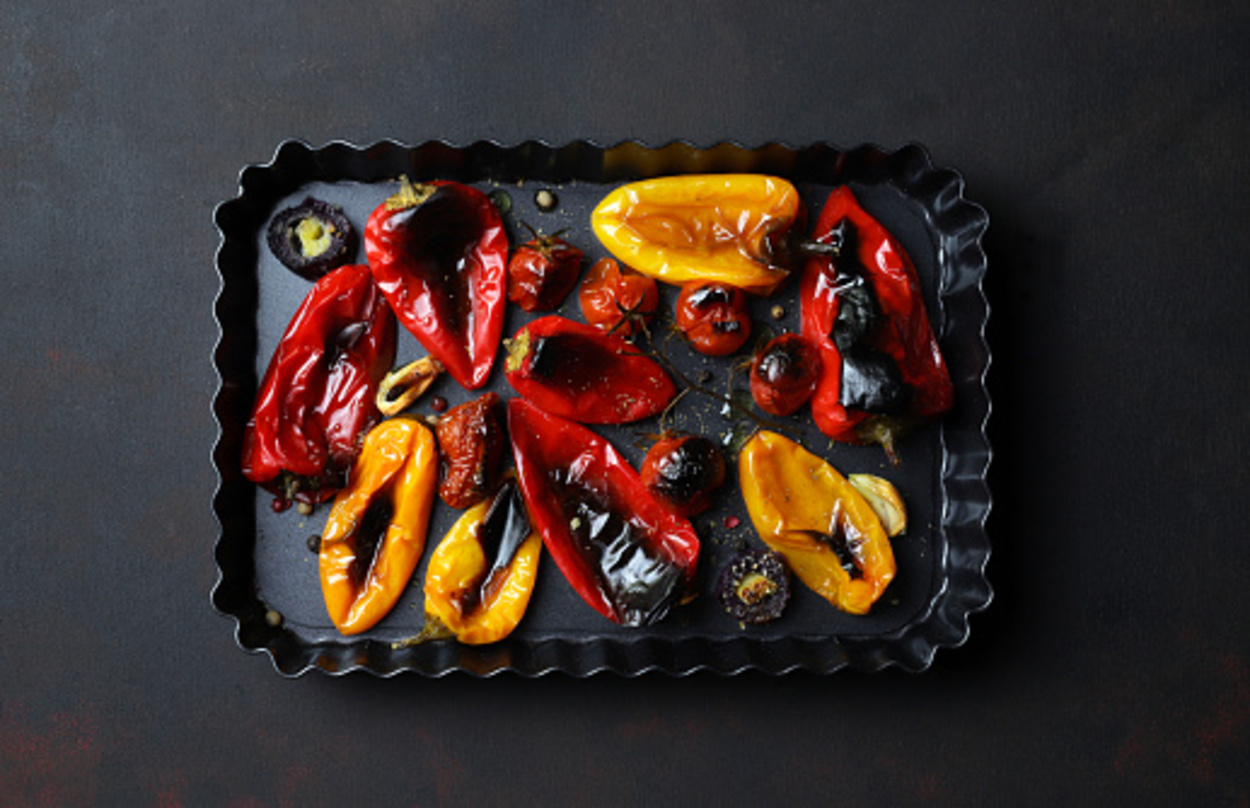 Roasted peppers with some cherry tomatoes