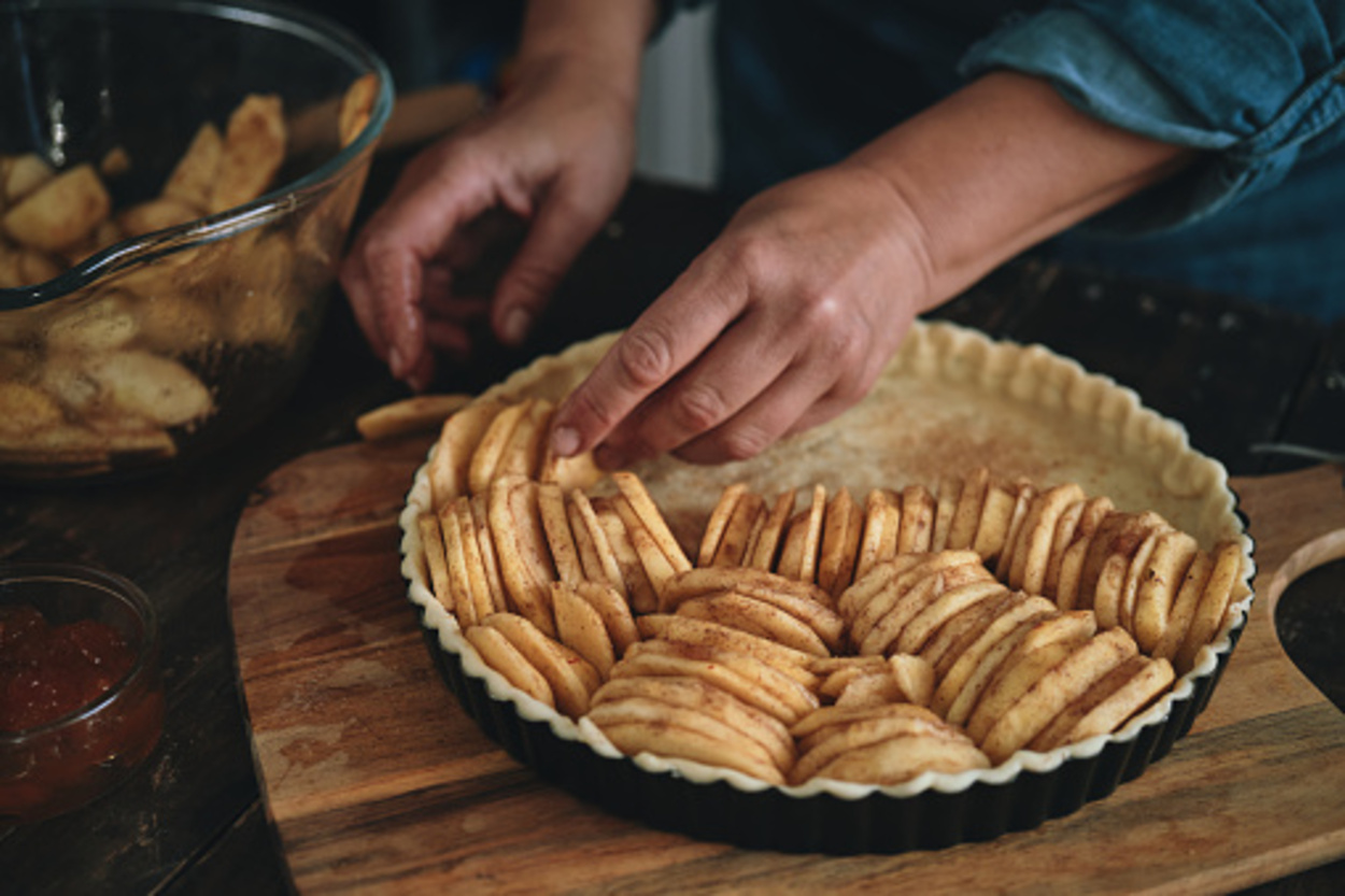 Apple pie preparation