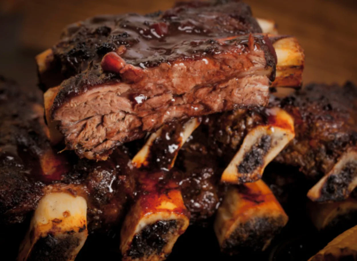 Beef ribs cooked in wine sauce