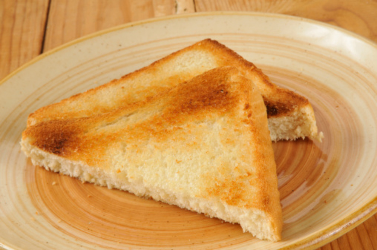 A sliced texas toast on a plate