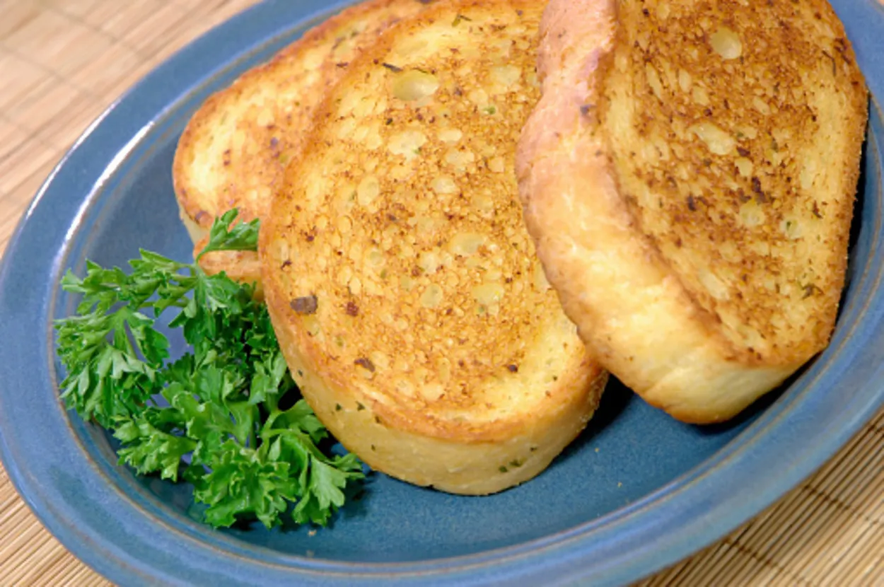 Texas toast placed on a plate