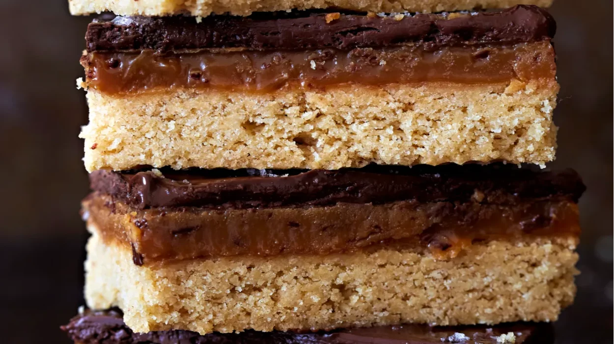 Salted caramel chocolate shortbreads.