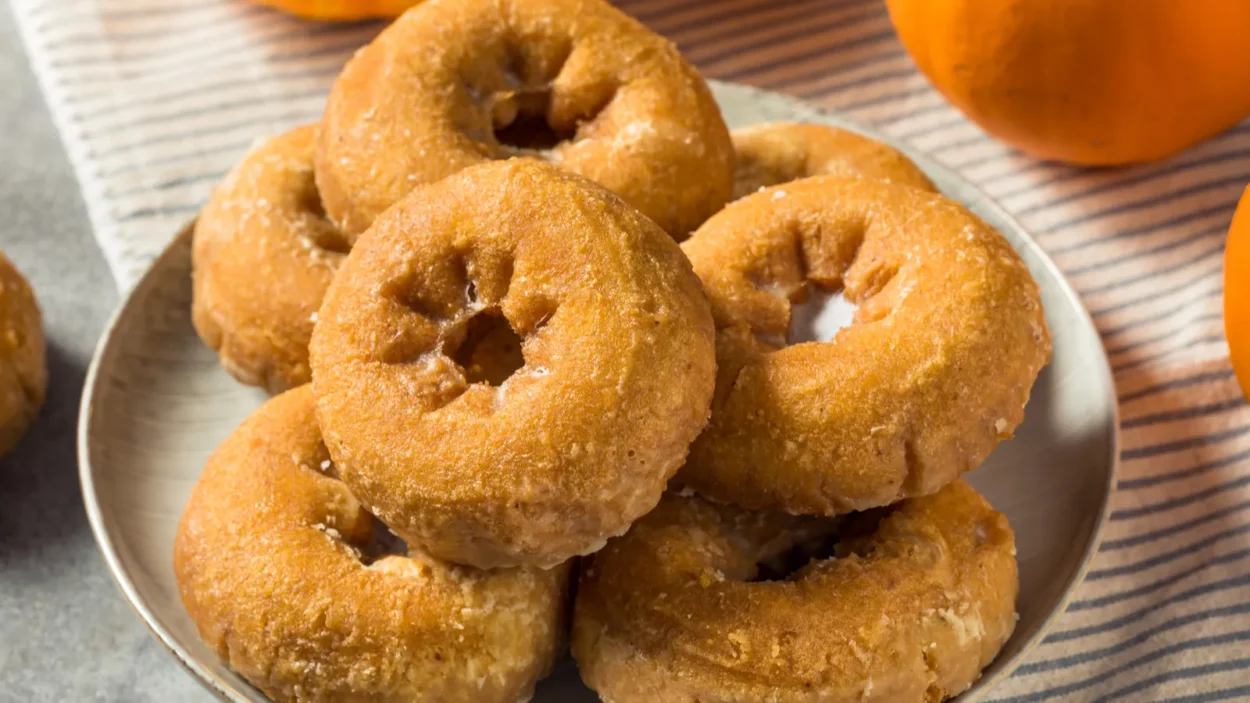 homemade pumpkin spice donuts to eat for breakfast