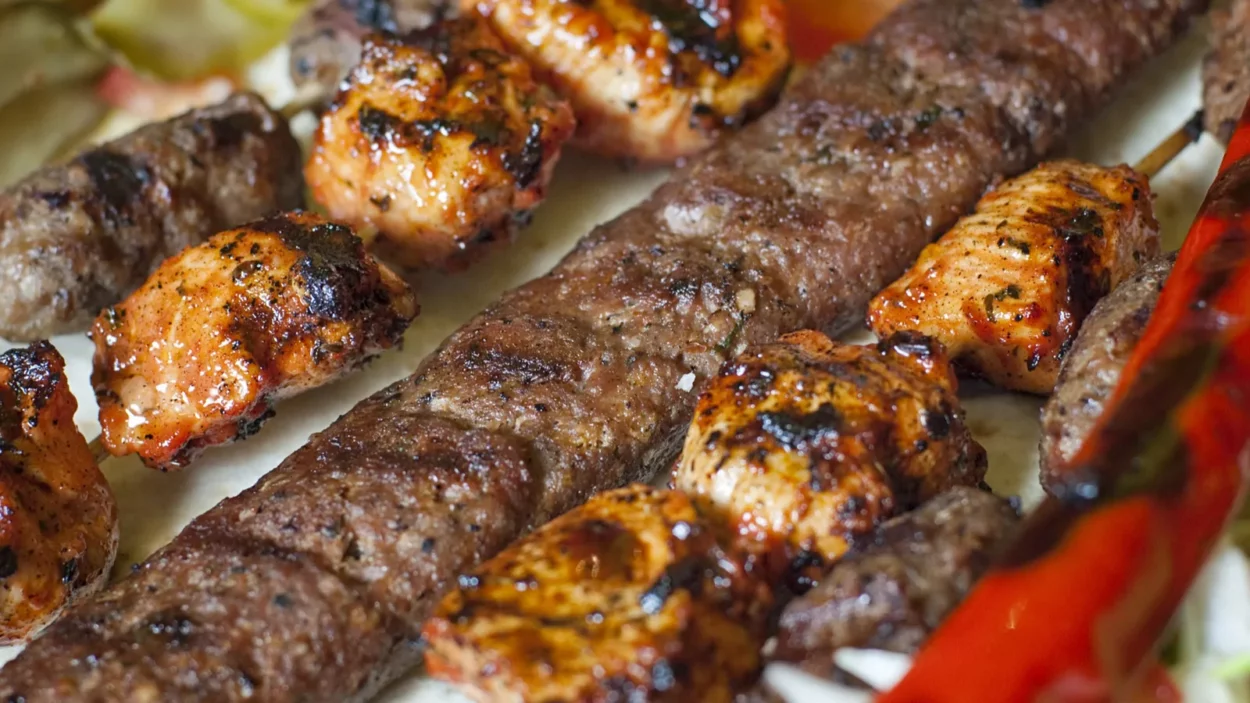 selection of traditional turkish kebab