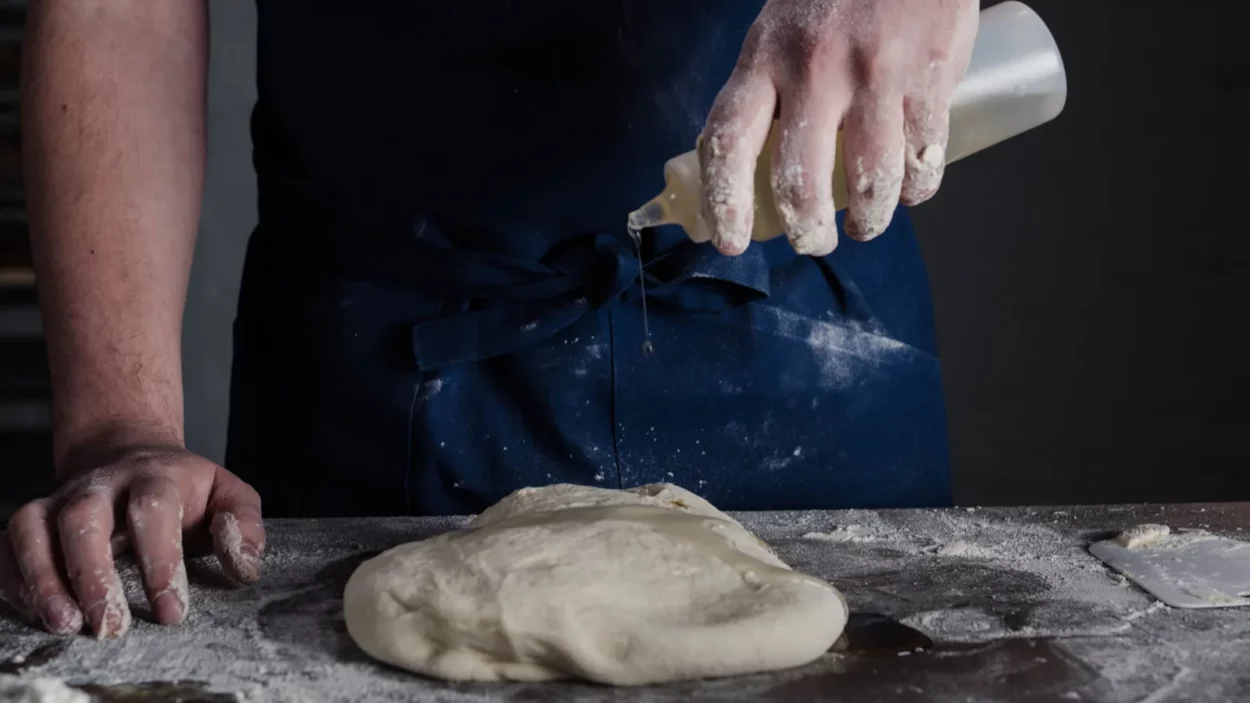 baker preparing dough