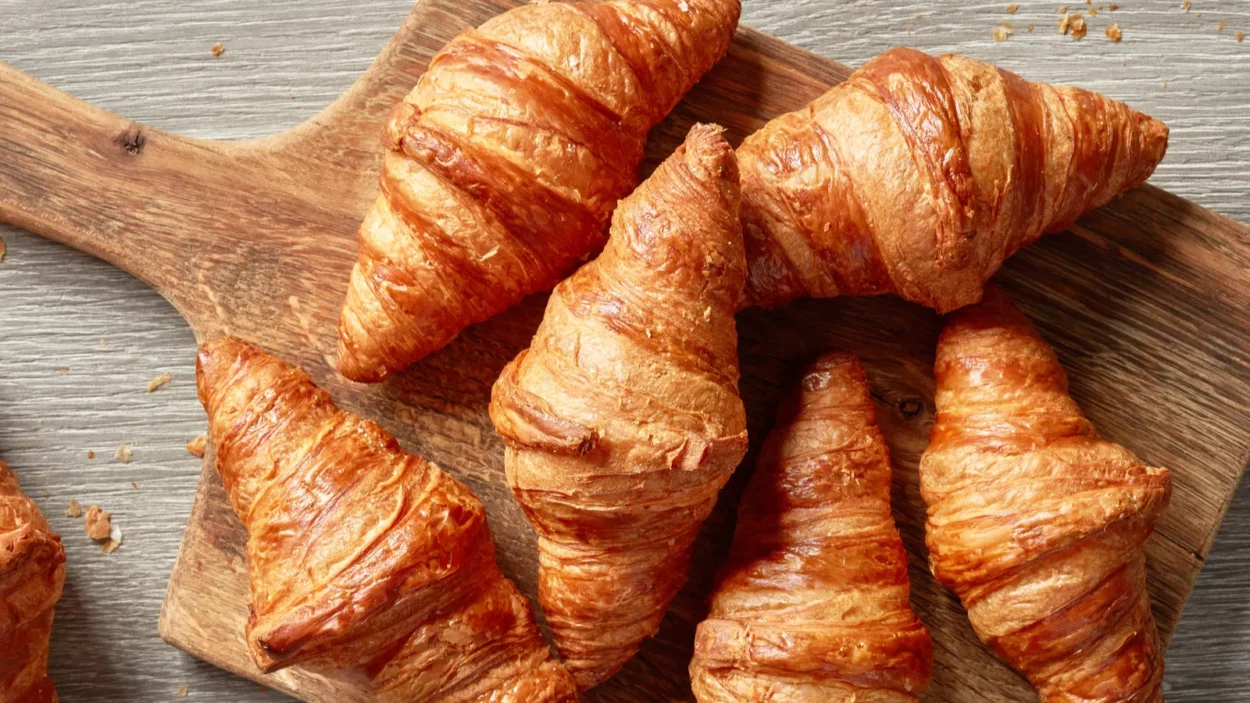 freshly baked croissants